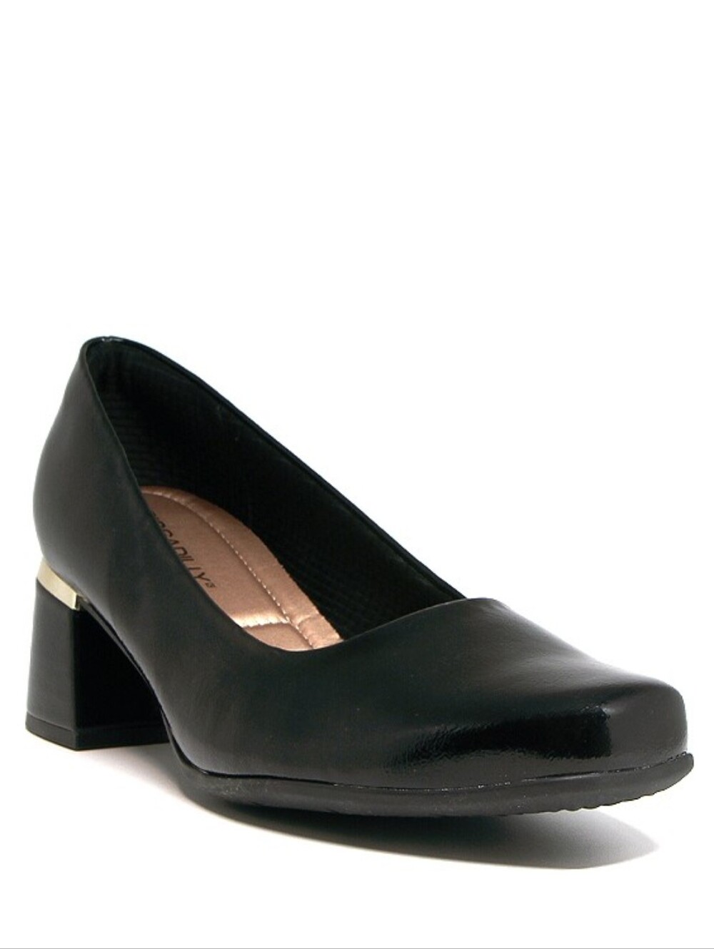 Piccadilly L1-748009A Women Shoes Escarpins Black Glossy Leather Size 35 = 4 US